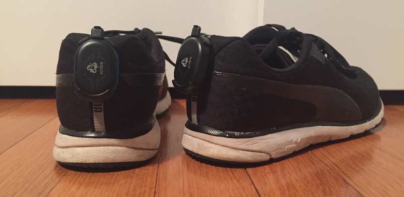 RunScribe Sensors on Running Shoes