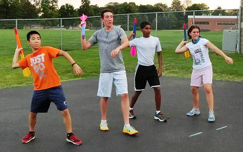 Runners Throwing the Turbo Javelin