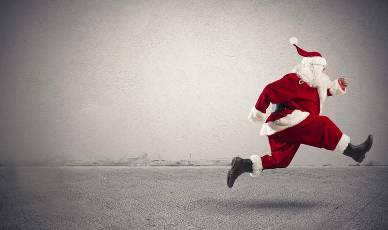 Sprinting Santa Claus|Assorted Fine Chocolate|Bicep Curl Wearing Santa Hat