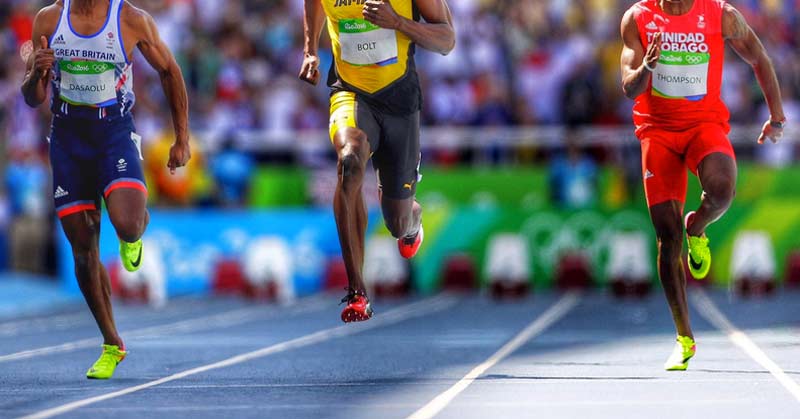 Sprinters with High Knee Lift