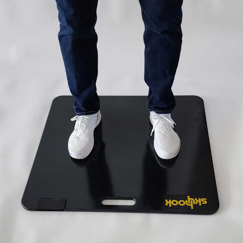 Standing on Skyhook Mat