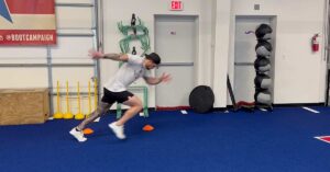 Tactical Sprint|Sprint Tendencies|Athlete performing resistance training for lower leg strength with one leg extended back. Text includes training guidelines for intrinsic foot strength