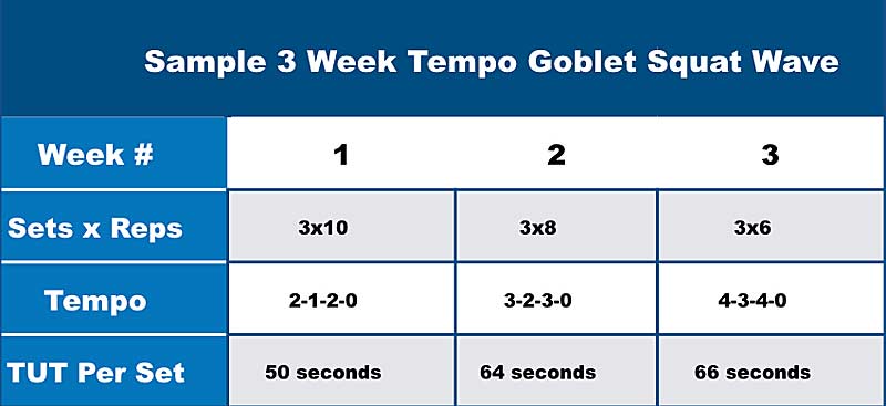 Tempo Goblet Squat Wave