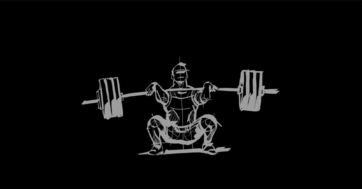 Valle Vermeil Science|HD Force Plates of Catch|A person performs a barbell lift in a gym. Phrases around him highlight qualities like training enjoyment