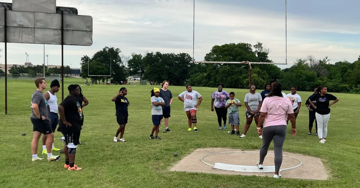 Youth Discus Shot Put Throwers|Mary Foster High School Throwers|Foster Young Thrower|Young Throwers Training|Throw Something|A circular diagram with ion written twice in purple. Inside the circle