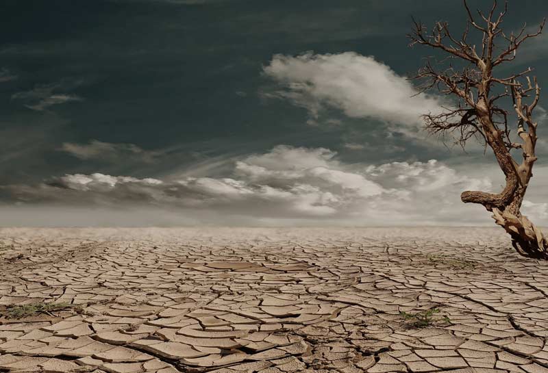 Arid clouds desert