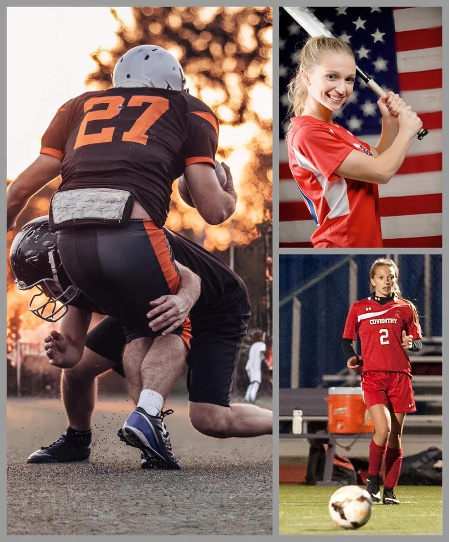 A collage of different sports AI-generated content may be incorrect.