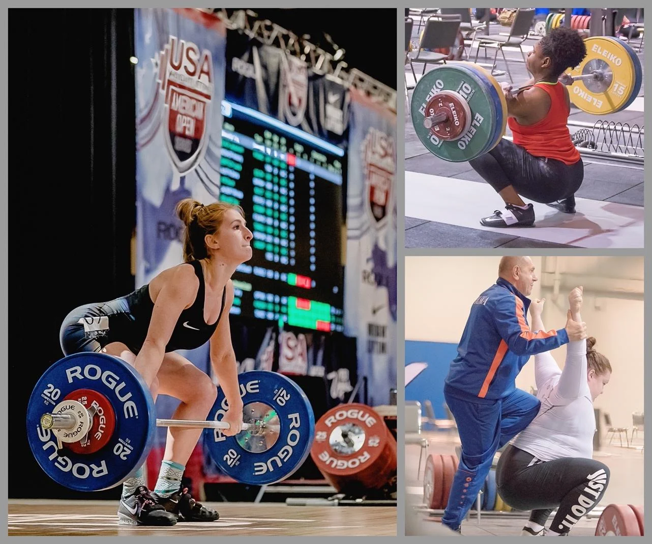 A collage of people lifting weights AI-generated content may be incorrect.