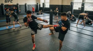 MMA Fighters Sparring