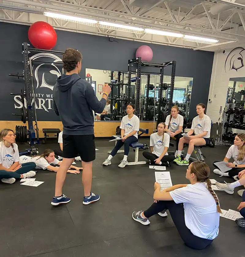 Cole Hergott with athletes
